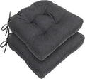 RACE LEAF Outdoor Seat Cushions Set of 2 - Comfortable Gray Patio Pads
