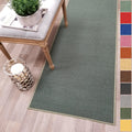 Teal-Green 22in x 8ft Custom Non-Slip Stair Runner Rug - Teal-Green