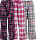 Andrew Scott Women's Flannel Sleep Pants - 3-Pack Cozy Lounge Plaids