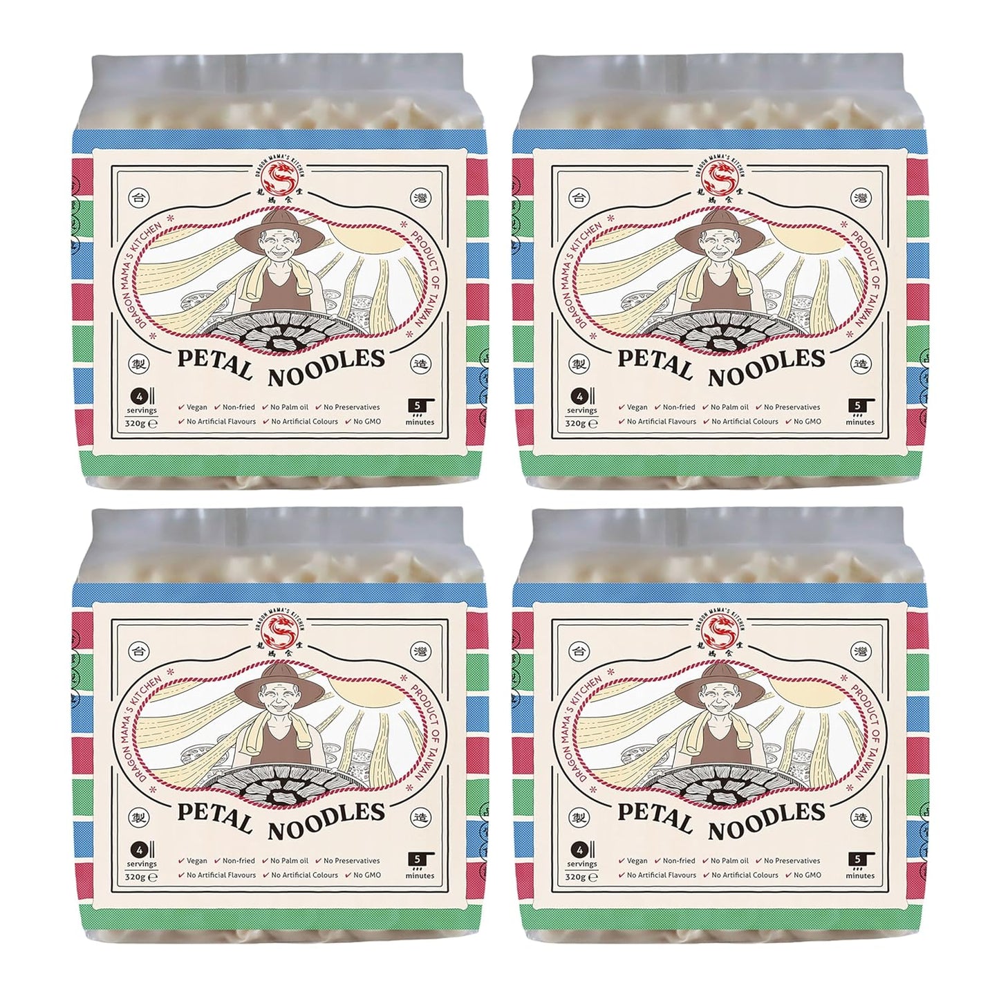 Taiwanese Petal Noodles by Dragon Mama - Vegan & Healthy Choice