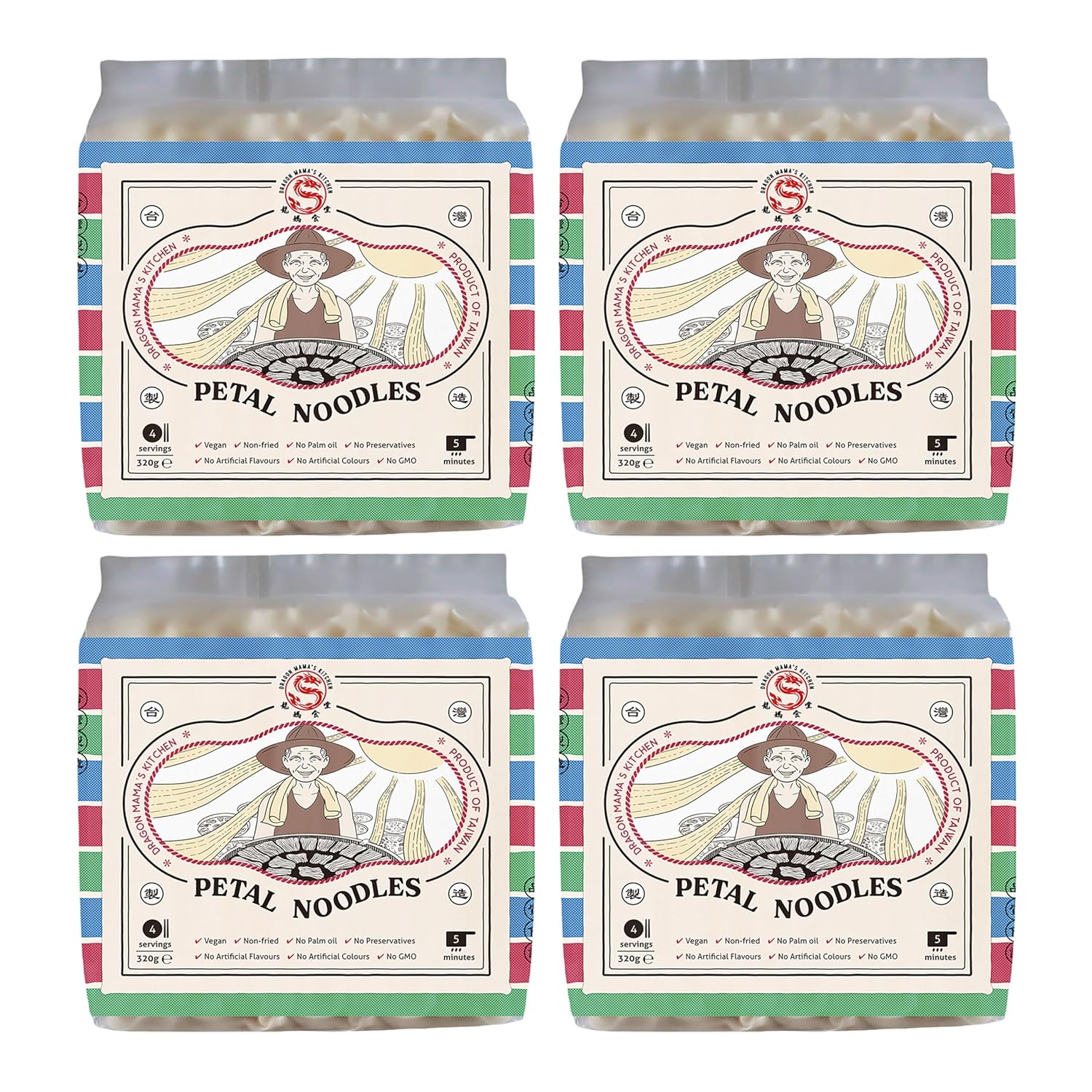 Taiwanese Petal Noodles by Dragon Mama - Vegan & Healthy Choice