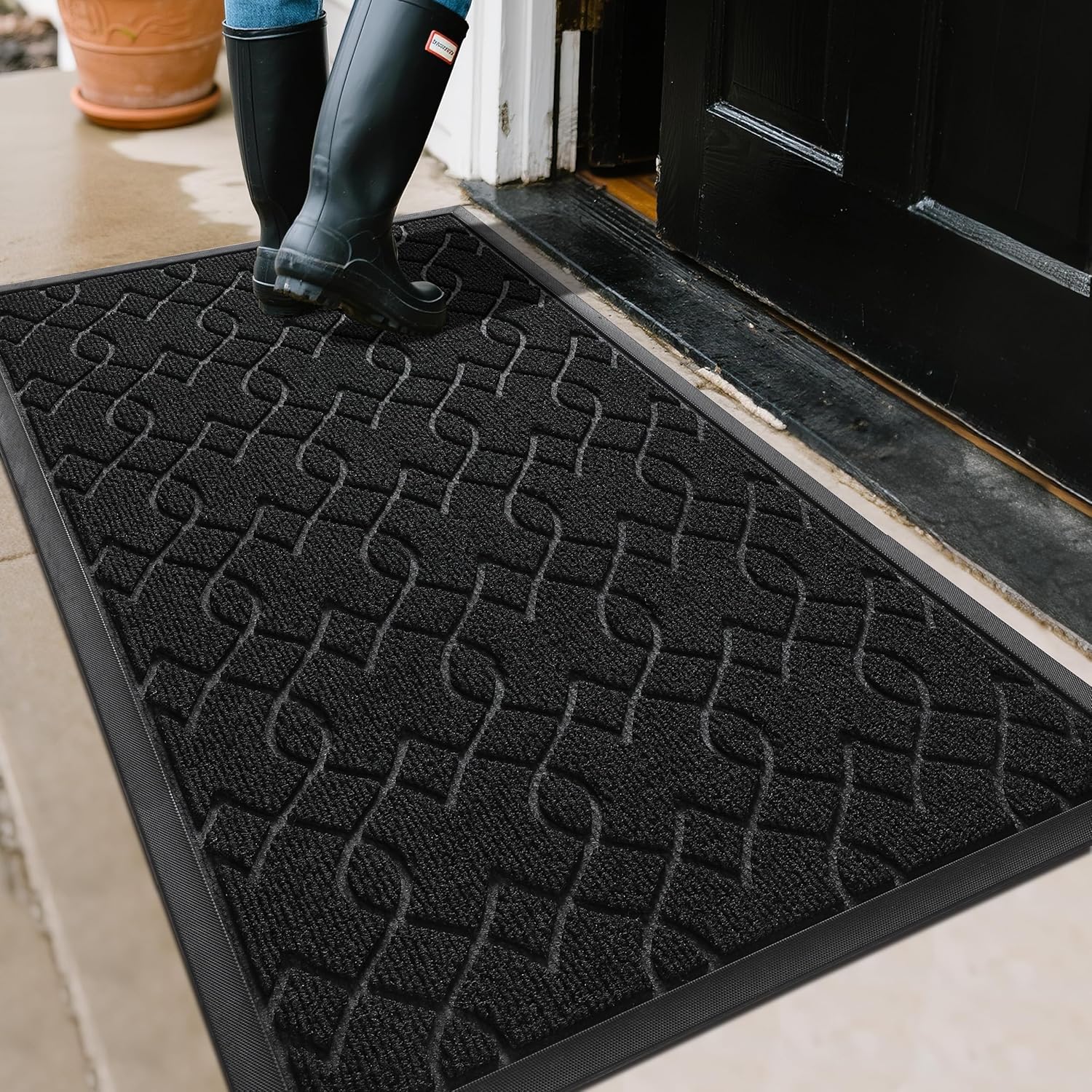 Yimobra Large Door Mat 47x32 for All-Season Outdoor Use
