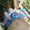 Grand patio 3-Piece Folding Bistro Set - Compact Peacock Blue