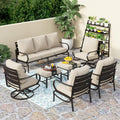 PHI VILLA 7 PCS Patio Furniture Set - Deep Seating for 7