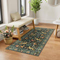 DUKINO 2x4 Rug for Hallway - Vintage Animal Design