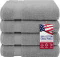 American Veteran Towel Turkish Cotton Bath Towels 4 Pack - Soft