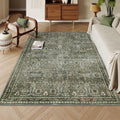 Lahome Sage Green Area Rug 6x9 - Machine Washable Boho Beauty