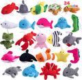 Mini Sea Animal Plush Toys 24-Pack - Cute Party Favor Set