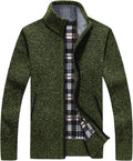 Men's Casual Slim Full Zip Knitted Cardigan Sweater Jacket - Warm
