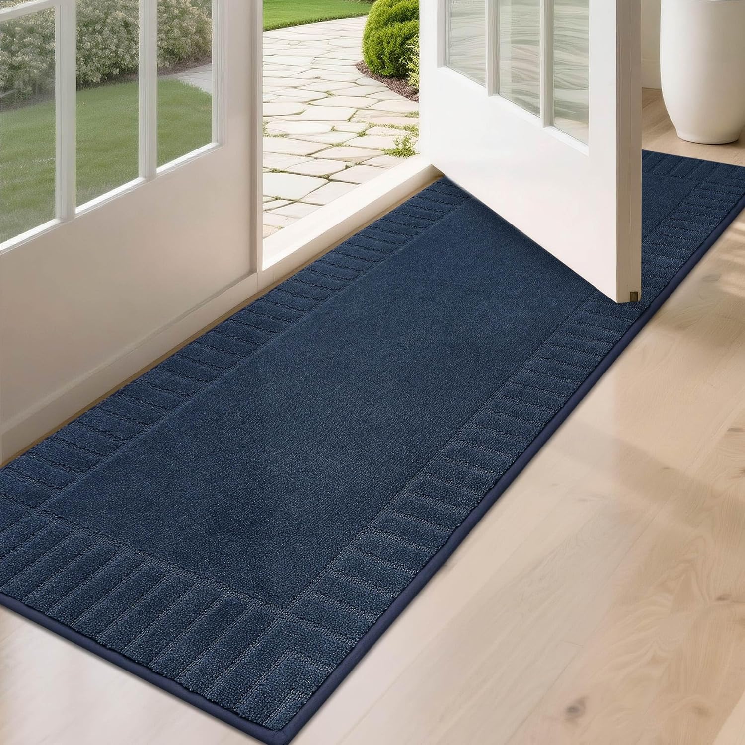 Non-Slip Dirt Trapper Door Mat for Home Entryway by BEQHAUSE