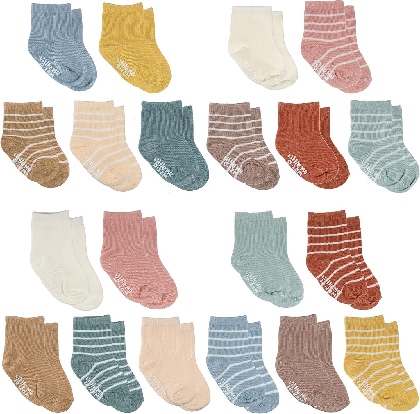 Little Me 20-Pack Baby Socks Set, Unisex, 0-24 Months