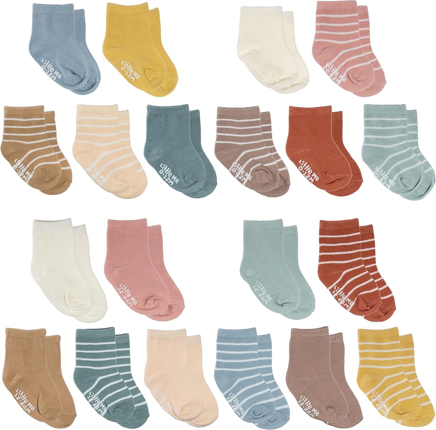 Little Me 20-Pack Baby Socks Set, Unisex, 0-24 Months