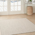 Nourison Home Courtyard Indoor/Outdoor Ivory/Silver Area Rug
