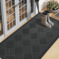 Front Door Mat 59x23 in Black - Heavy Duty Dirt Trap