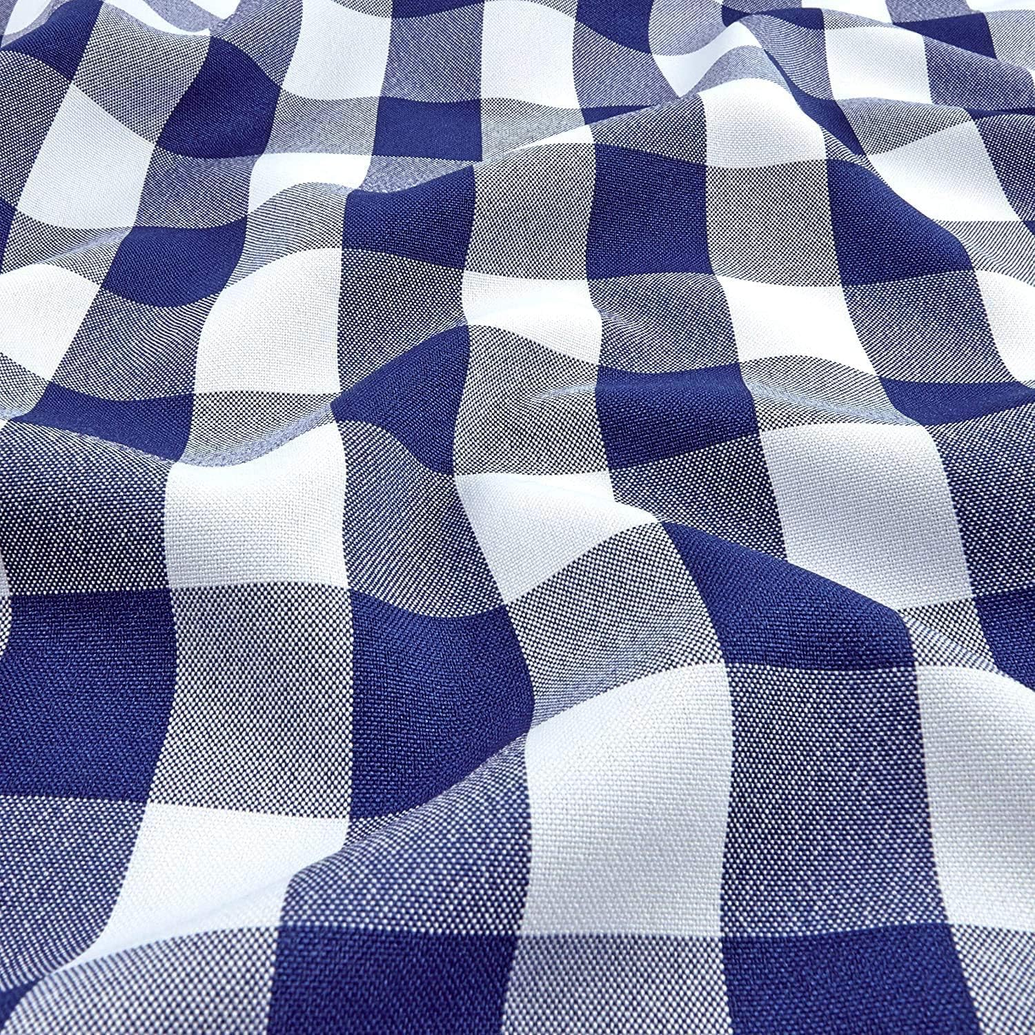 1in Checkered Gingham PolyPoplin Fabric for Sewing and Crafts