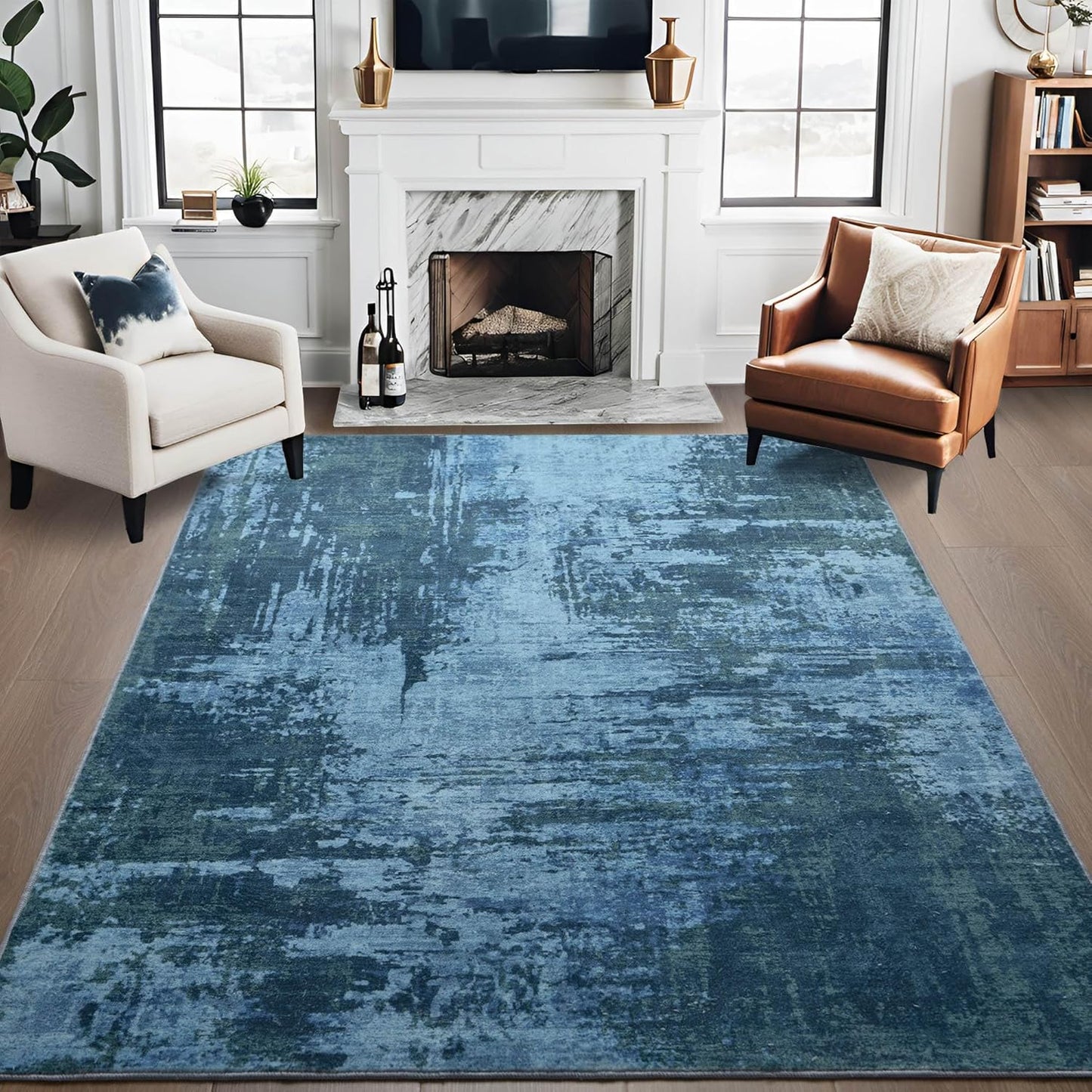 Merelax 4x6 Washable Area Rug for Living Room and Bedroom