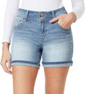 Chic Mid-Rise Bermuda Shorts for Women with Luscious Curves