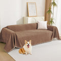 MYSKY HOME Chenille Couch Cover for 2 Cushion Sectional - Soft