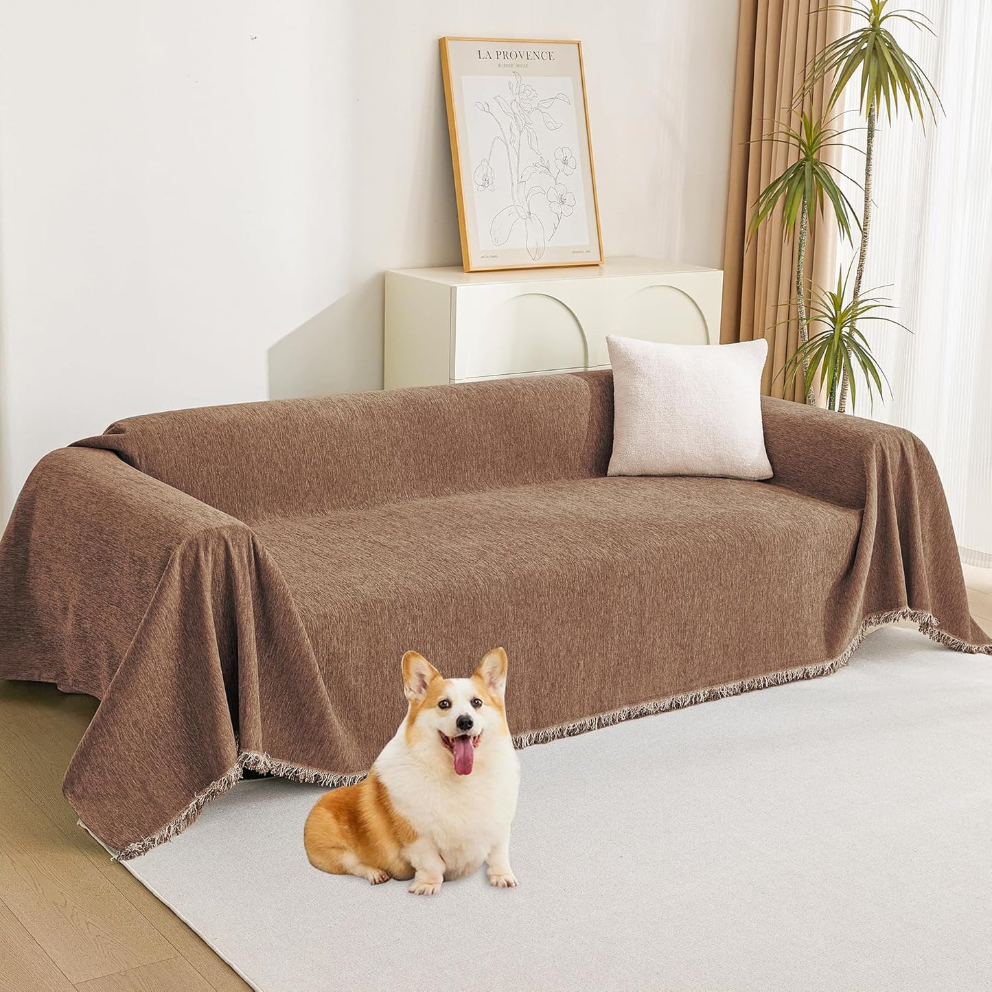 MYSKY HOME Couch Covers for 2 Cushion Sectional Sofa Protector