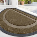 Half Circle Door Mat Indoor Outdoor 59x35 - Low Profile All-Season