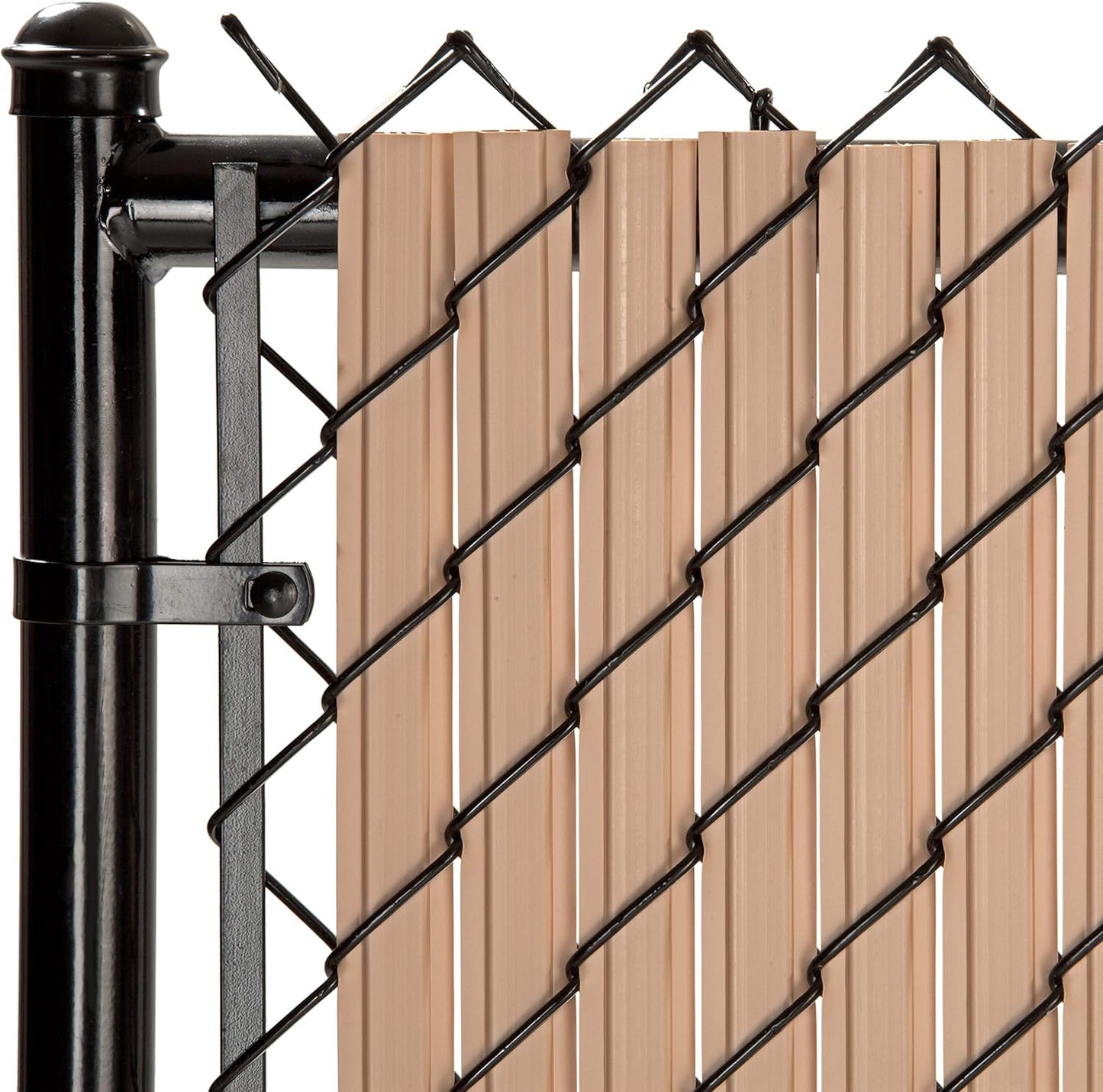 SoliTube Slat Privacy Inserts for Chain-Link Fence - Beige