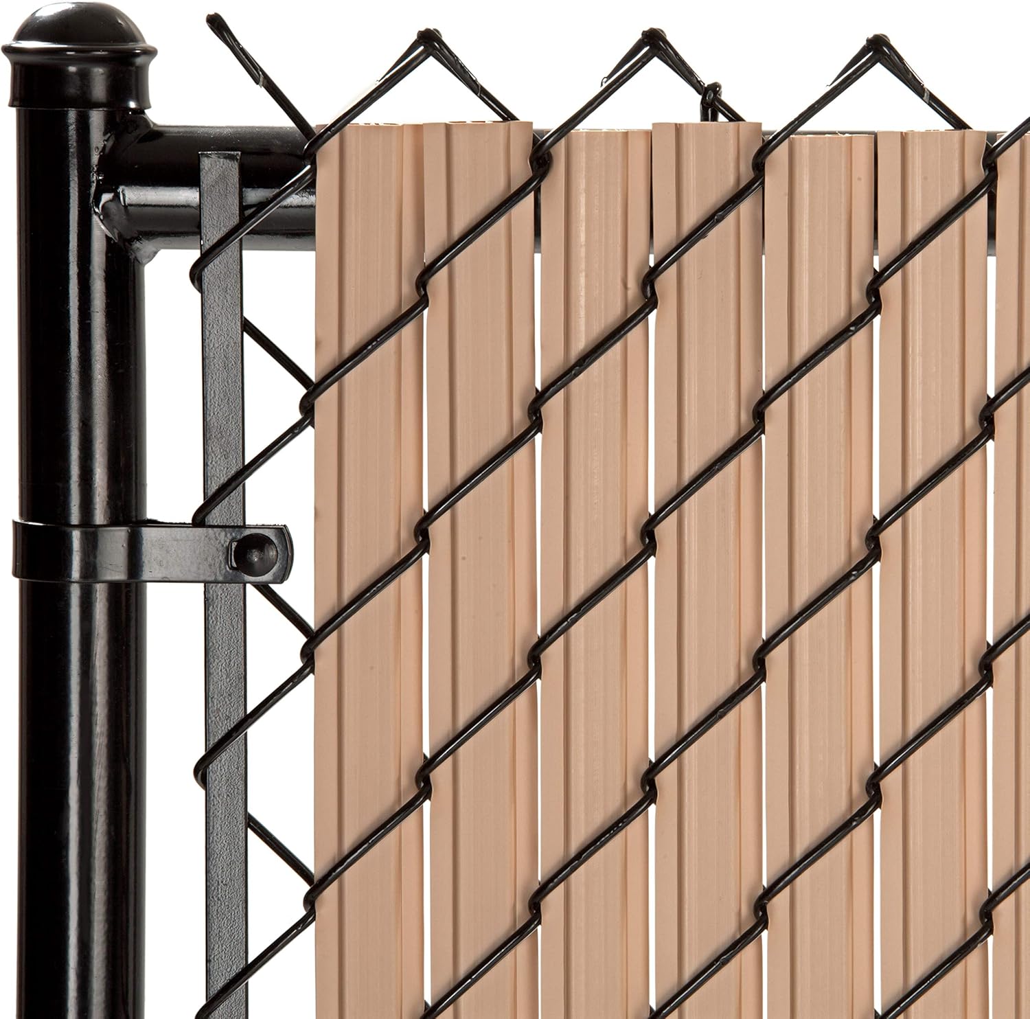 SoliTube Slat Privacy Inserts for Chain-Link Fence - Beige