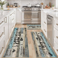 Tritard 100% Non Slip 3 Piece Kitchen Rugs Set with Runner - Stable