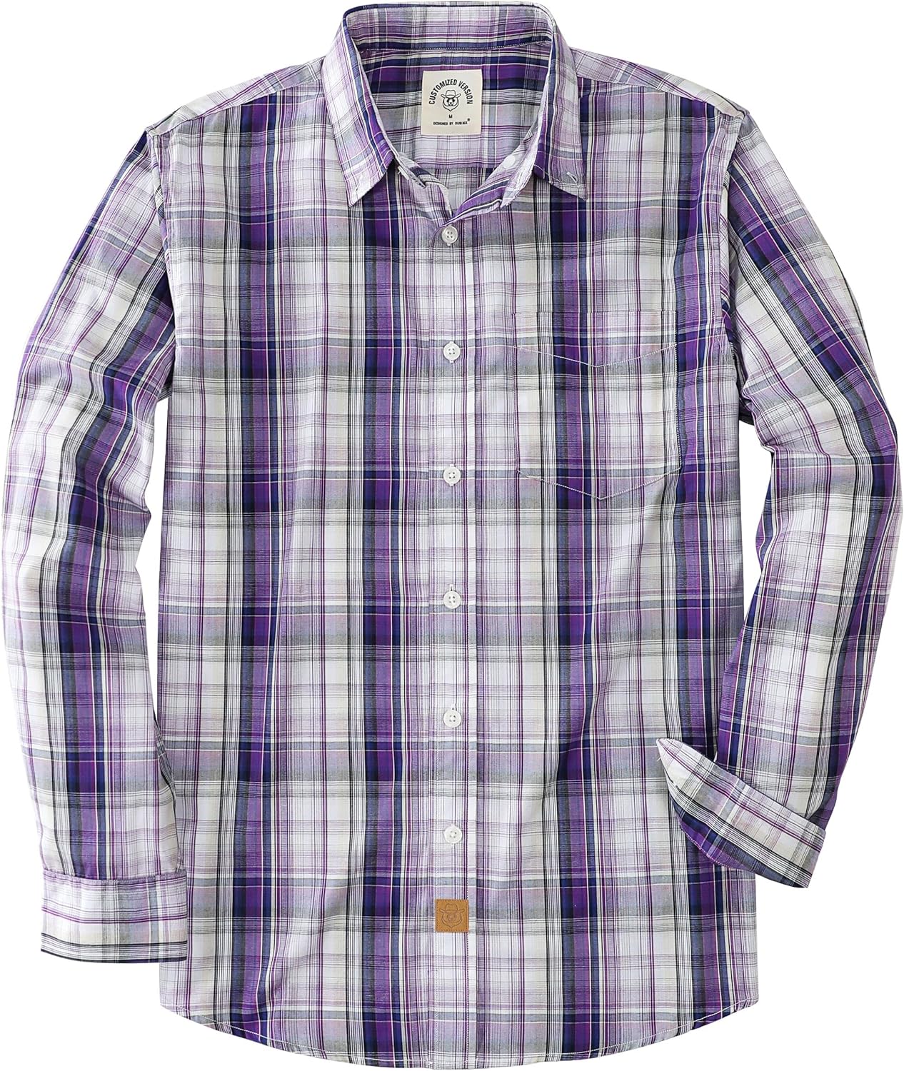 Dubinik Mens Long Sleeve Button Up Shirts for Casual Style