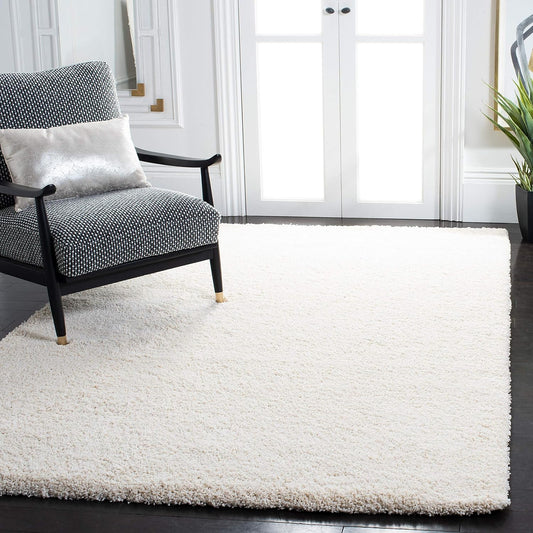SAFAVIEH Milan Shag Collection 3ft Square Ivory Area Rug Review