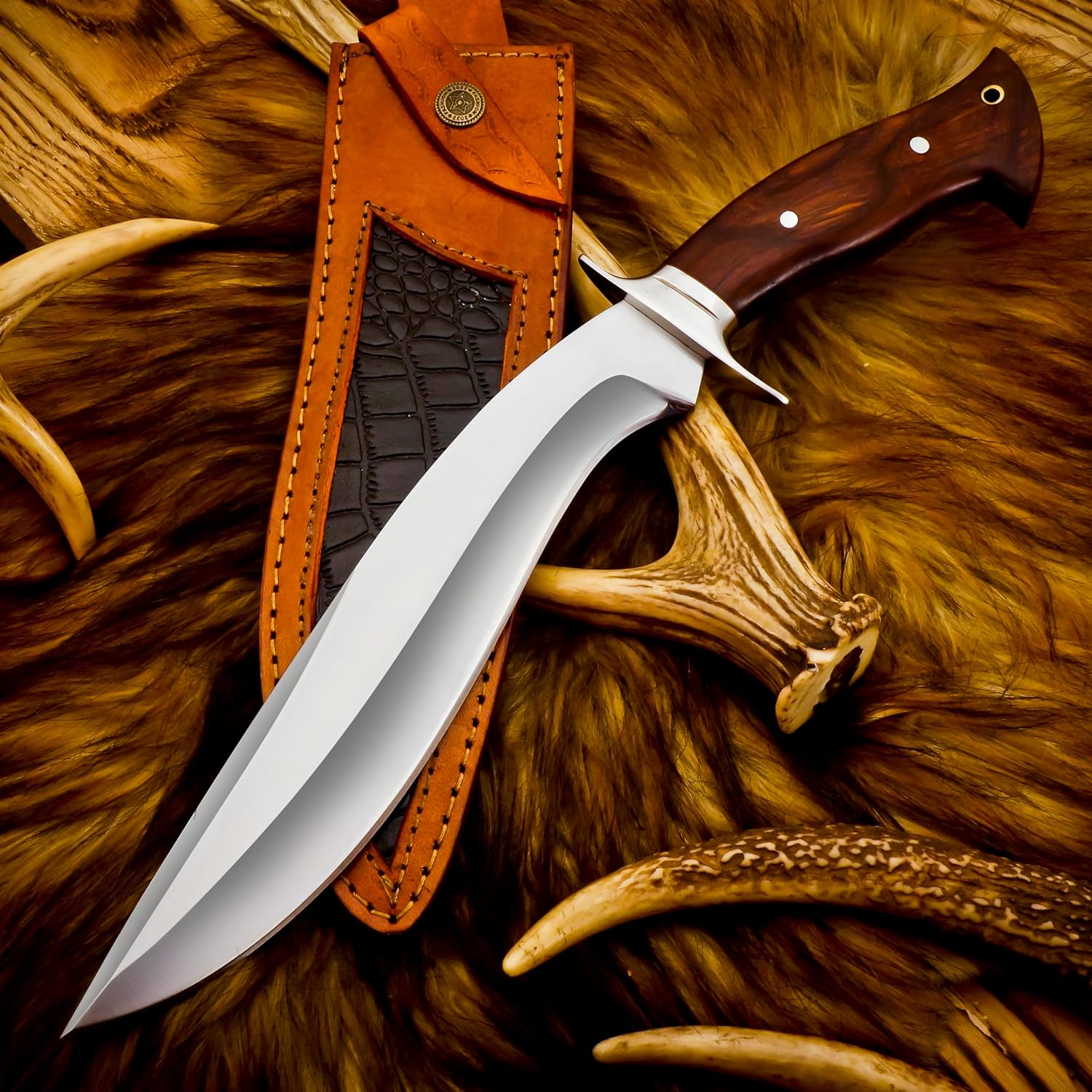REG-234 Handmade Customised D2 Steel Kukri Knife with Wood Handle