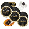 BESTER Premium Russian Ossetra Sturgeon Caviar Trio Pack - 3 x 1 oz