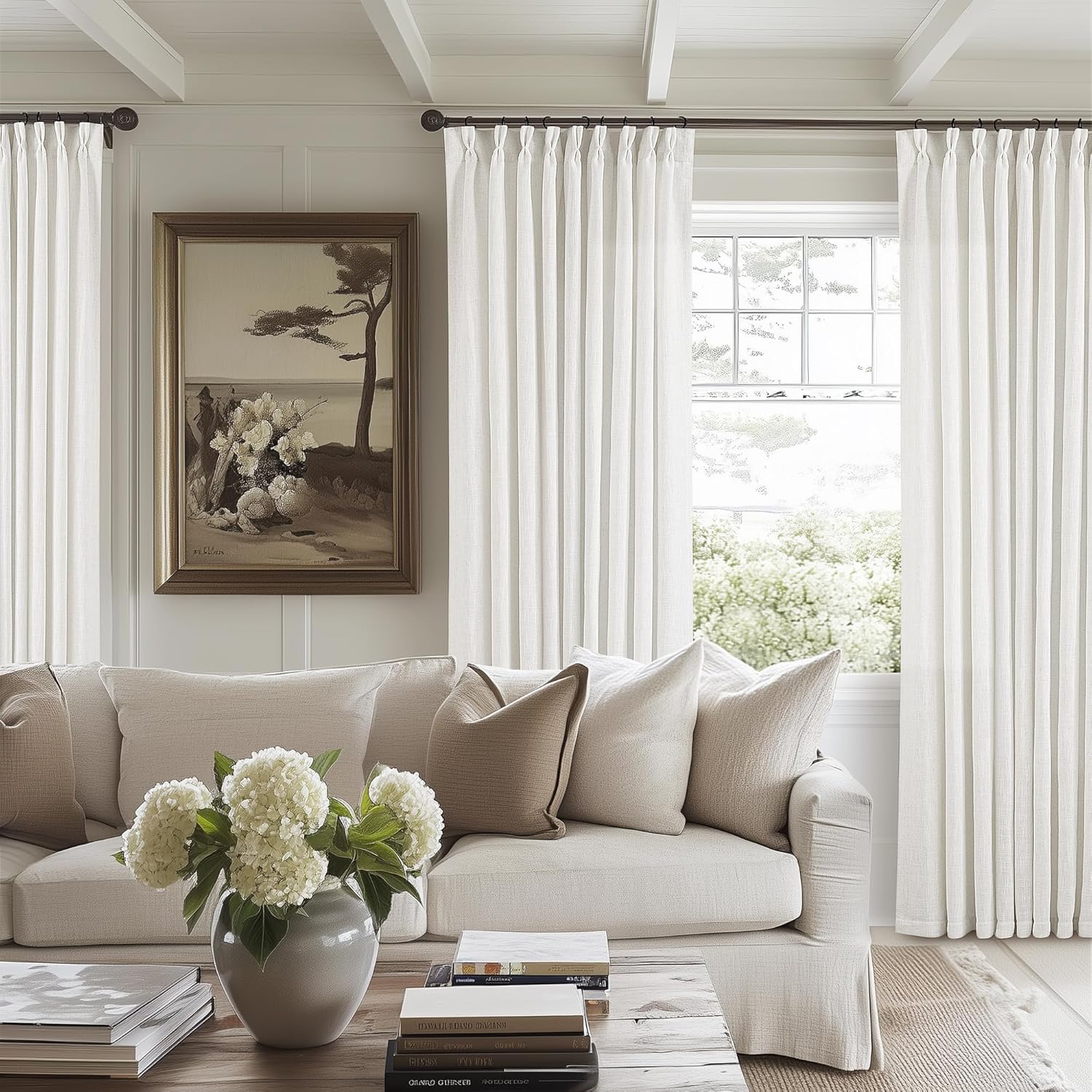 Extra Wide Pinch Pleat Curtains for Patio Sliding Glass Door