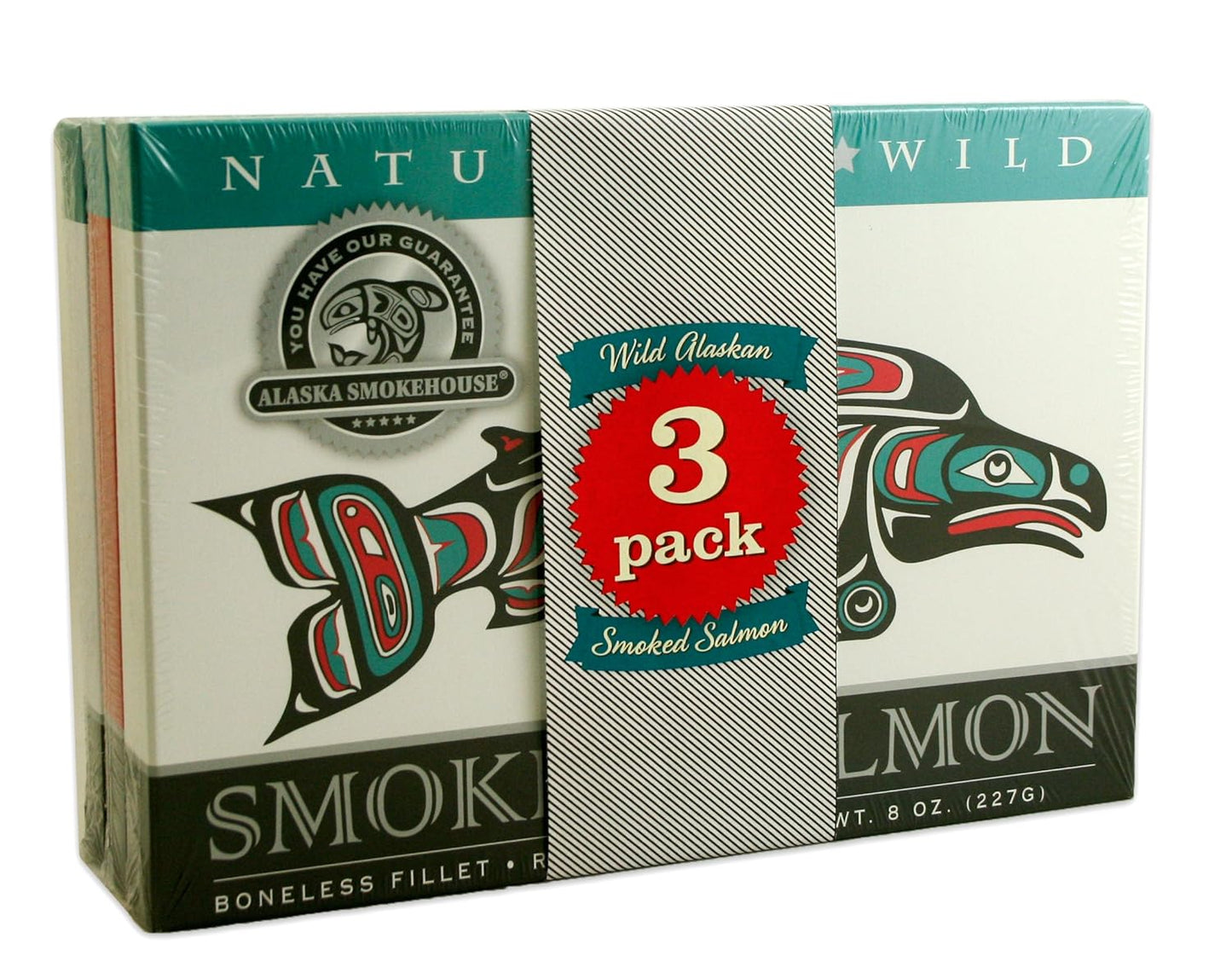 Alaska Smokehouse Jumbo Smoked Salmon Variety Pack - 8 Oz Each