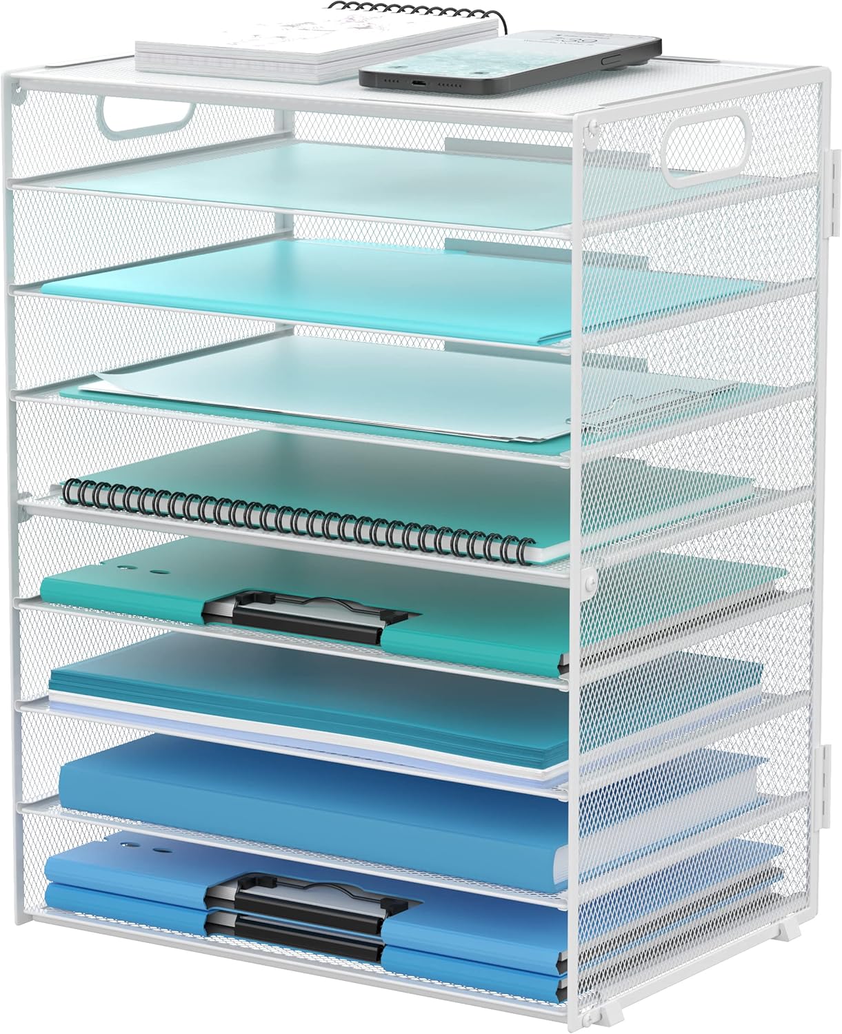 DALTACK 9-Tier Mesh Desk Organizer - Easy Paper Sorting