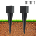 Fence Post Anchor Ground Spike 16in - Stable Steel Post Base