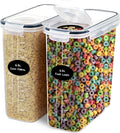 DWELLZA KITCHEN Extra Large Cereal Containers Set of 2 - Airtight Bulk