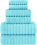 Elegant Comfort 100% Turkish Cotton Corduroy Ribbed Towel Set - Luxury