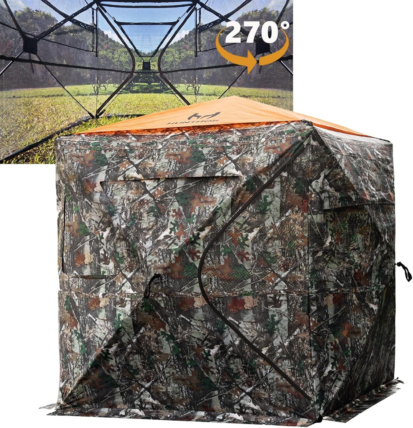 270-Degree See-Through Hunting Blind for 2-3 Person Use