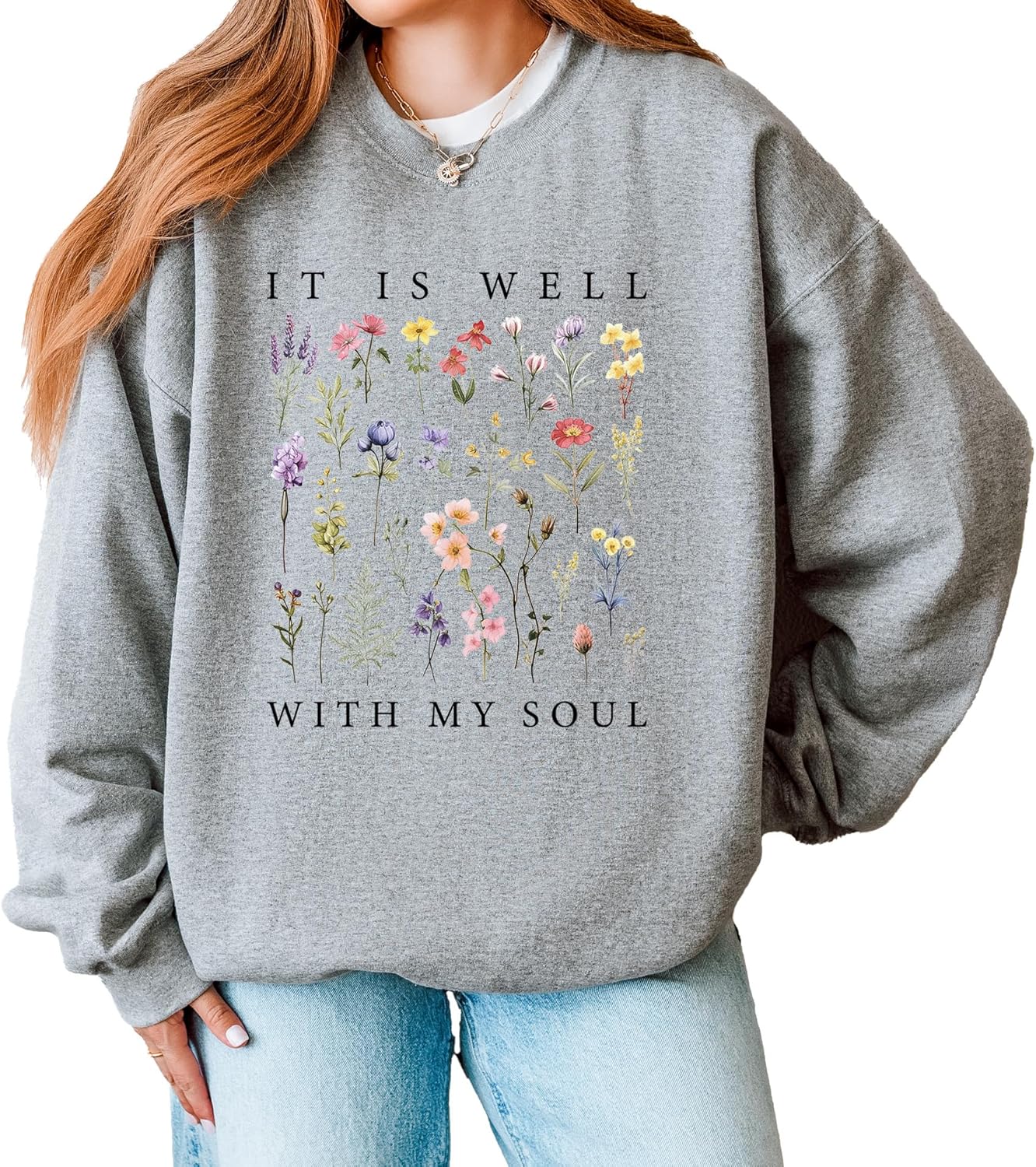 Cuppa Tee Christian Floral Sweatshirt for Inspirational Comfort
