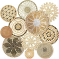 Boho Wall Basket Decor 11 Pcs Set - Mixed Sizes for Farmhouse Walls