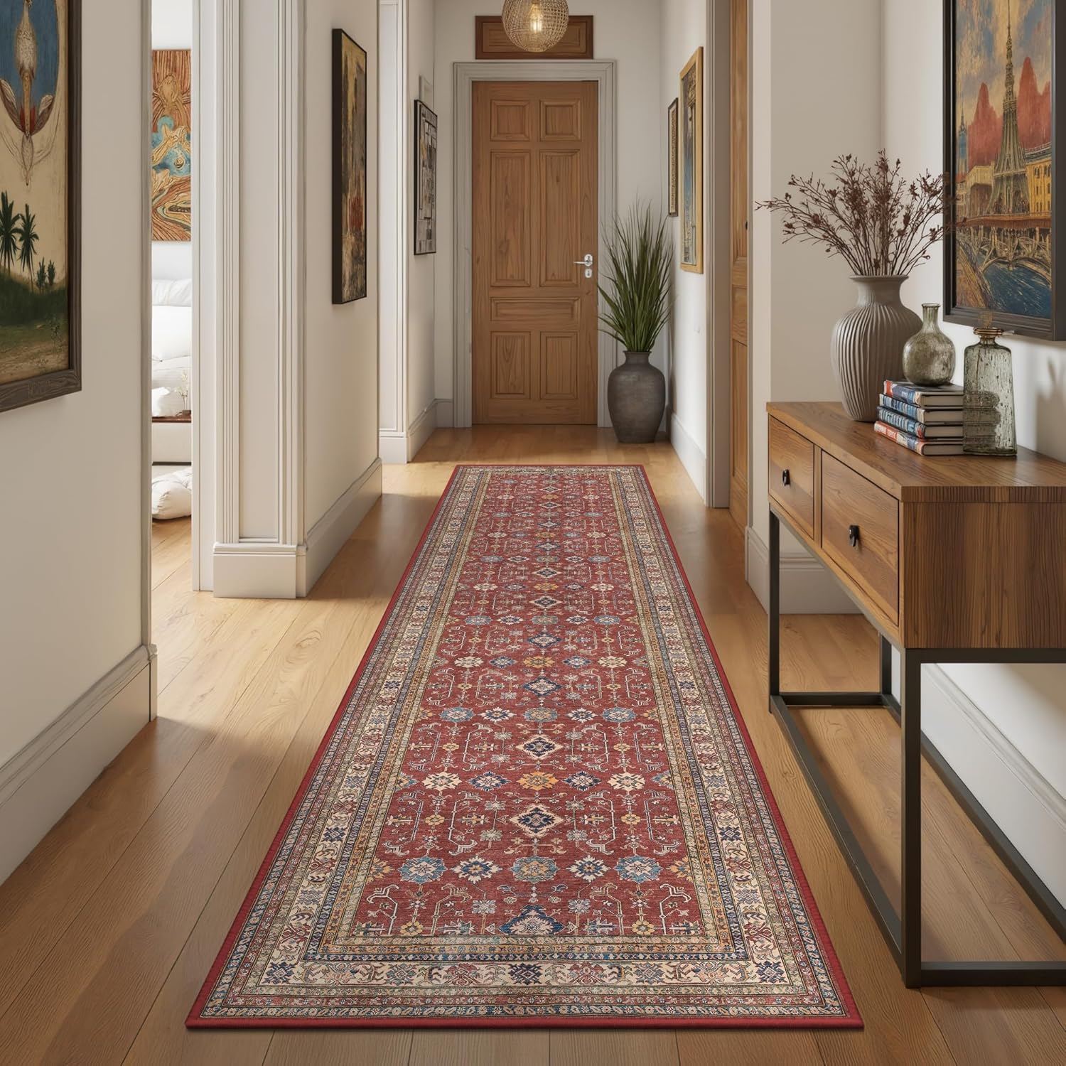 Rugland 2ft6x8ft Runner - Vintage Tribal Area Rug for Entryways