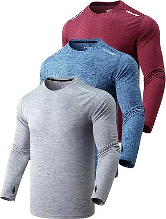 Men's Long Sleeve T Shirts 3 Pack for Outdoor Activities
