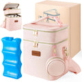Breastmilk Cooler Bag Large Double Layer - Holds 6 Bottles