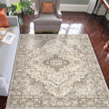 Area Rug 5x7 Rugs for Living Room - Vintage Floral Accent Rug