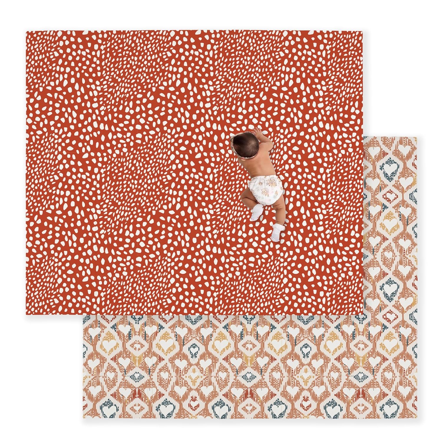 JumpOff Jo Baby Play Mat - Large Folding Foam Play Mat for Infants
