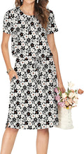 Simier Fariry Womens Summer Hide Belly Knee Length Travel Dress Design