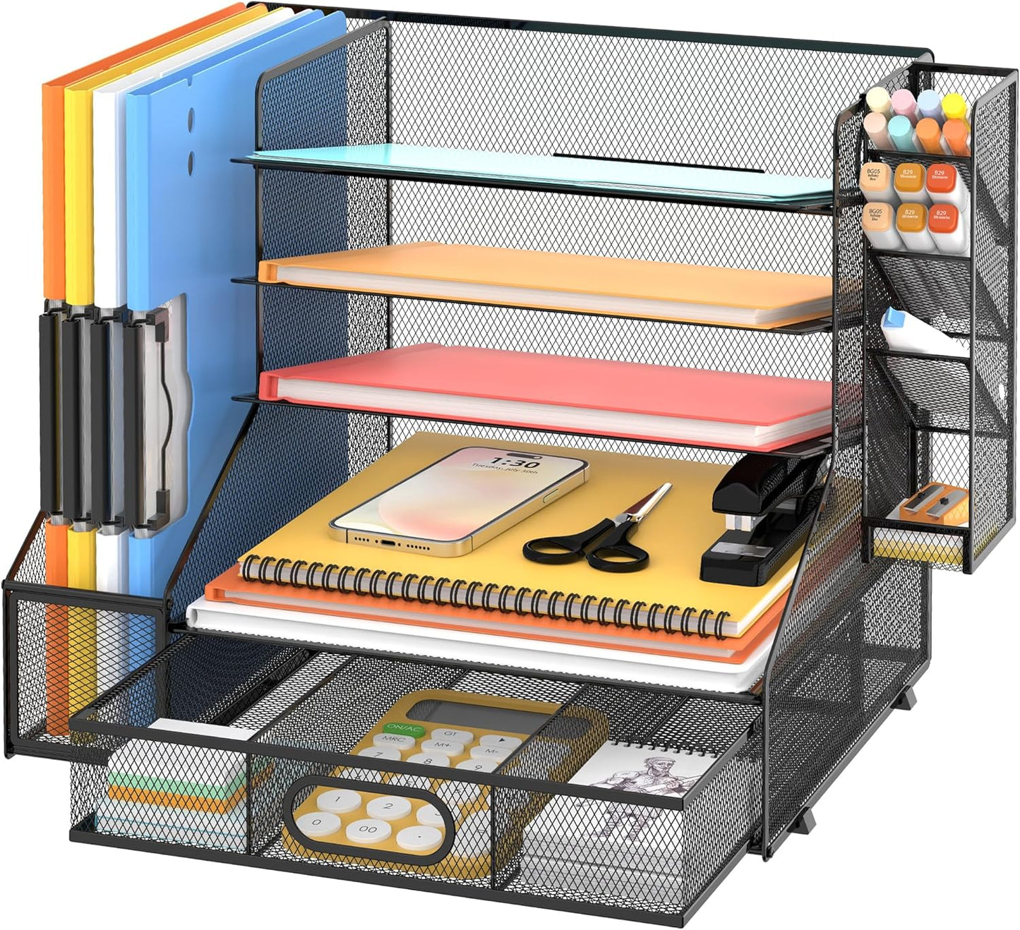 DALTACK 5-Tier Mesh Desk Organizer: Ultimate Desk Storage