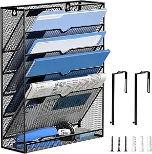 DALTACK Wall File Holder 6 Tier Organizer for Office Home Use
