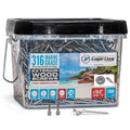 #10 x 3 in 316 Stainless Steel Screws (1500 Pack) - Marine Grade