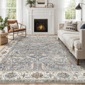 Vintage Area Rugs 8x10 for Living Room - Soft Washable Carpet